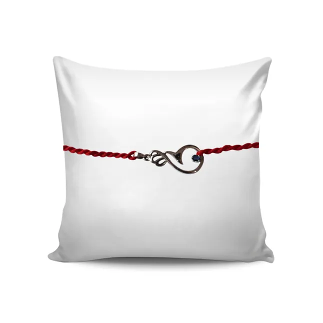 Real Blue Sapphire Sterling Silver Rakhi for Brothers (SNSR58)