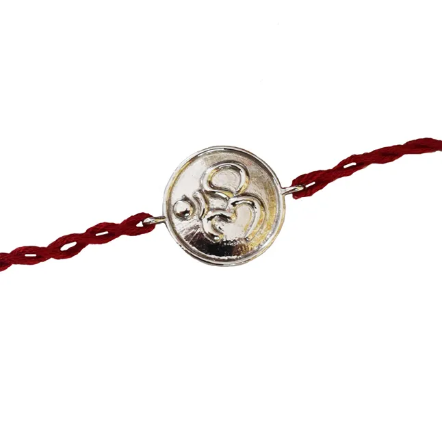 Big Om Sterling Silver Rakhi for Brothers (SNSR64)