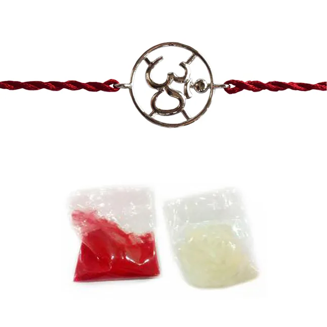 Divine Om Silver Rakhi (SNSR65)