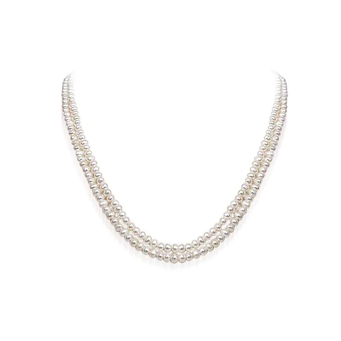 Regale - 2 Line Real Freshwater Pearl Necklace for Women (SP264)