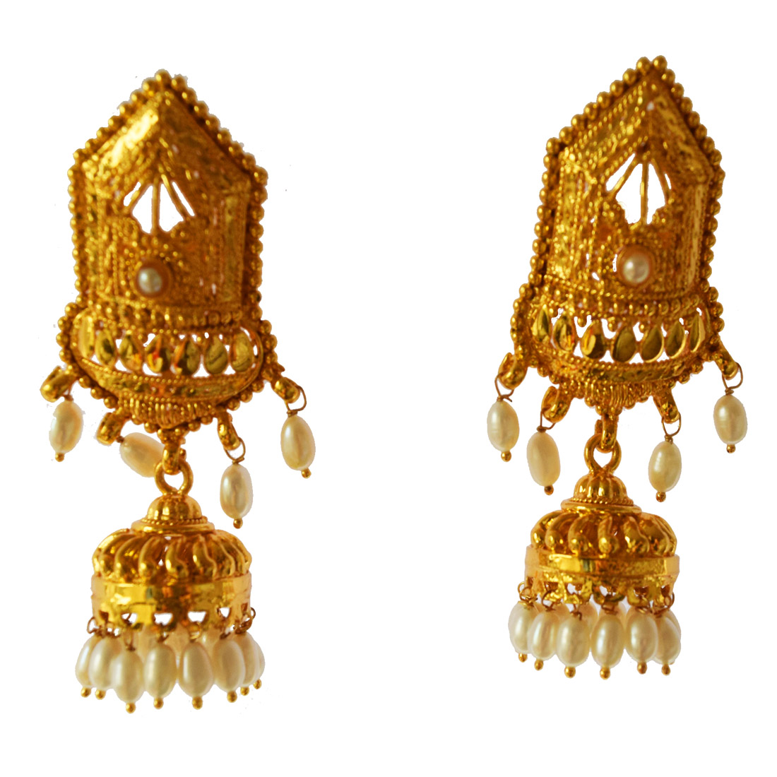 Pure Silver Iyra Pearl Jhumki main image 1