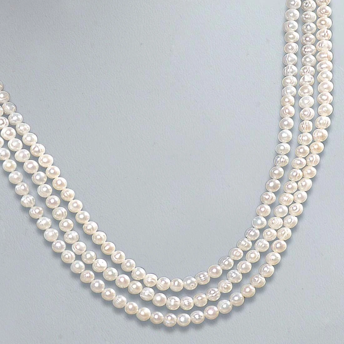 Real Pearl Melody of life - 3 Line Real Freshwater Pearl Necklace for Women (SP78)