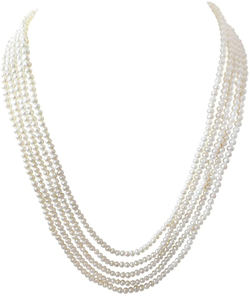 Charming Beauty - Real Freshwater Pearl Necklace, Bracelet & Earring Set for Women (SP91)