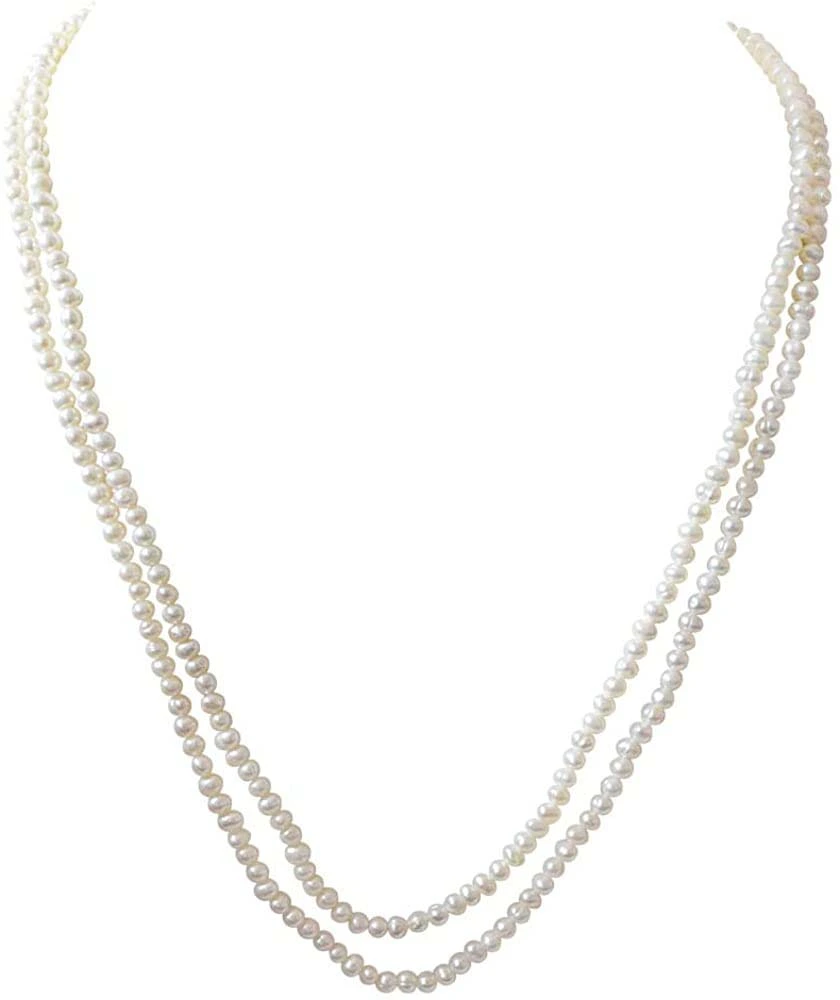 Shimmering Elegance - Real Freshwater Pearl Necklace, Bracelet & Earring Set for Women (SP94)