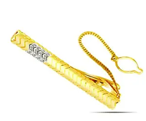 0.12cts Real Diamond 18k Gold TiePin for Men (TiePin21)