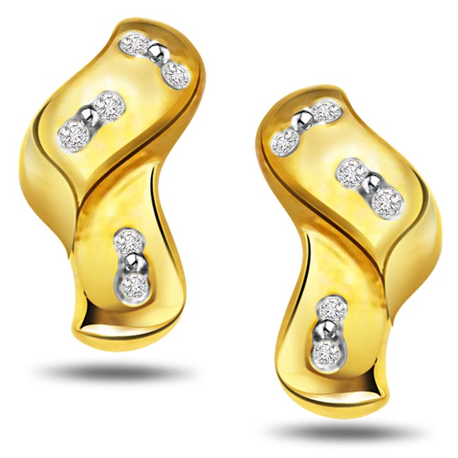 Demure Damsel Diamond Earrings -Designer Earrings