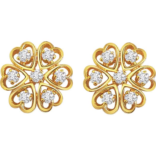 Demure Diamond Earrings -Kudajodi