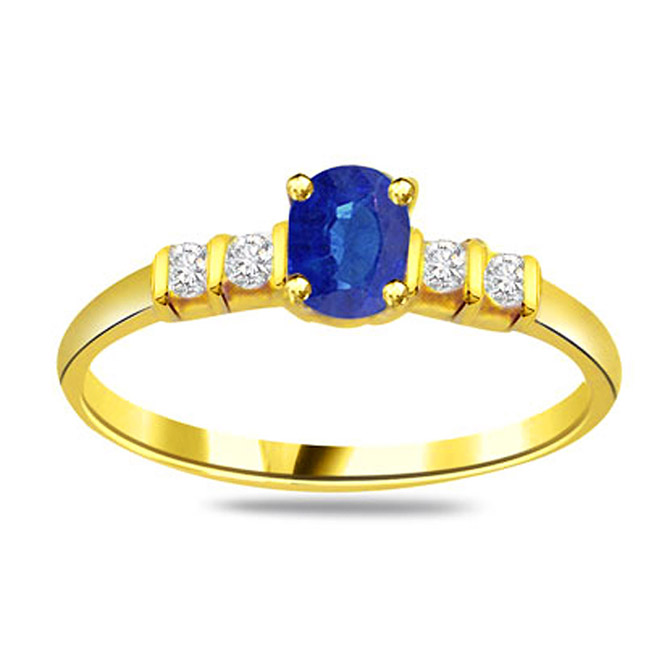 Sapphire Rings, Blue Diamond Ring, Gemstone Rings - Surat Diamond