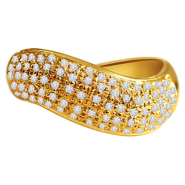 Pave Diamond Rings - Buy Pave Diamond Rings online at best price 