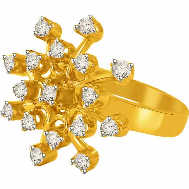 0.51 cts Flower Shape Diamond rings 