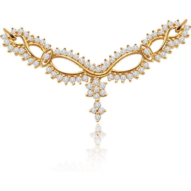 Angel's Wish Classic VS Clarity Diamond Necklace Pendants Necklaces