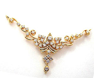 Sparkling Cluster 0.71 cts Diamond Necklace Pendants Necklaces