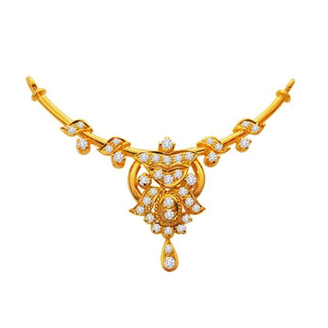 Begining of Life with a Star 0.54 cts Diamond Necklace Pendants Necklaces