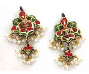 Peacock Design Meenakari Jadtar Diamond set (DN22)