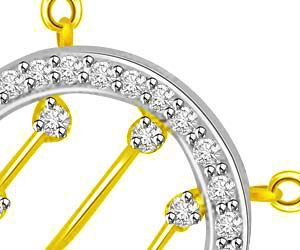 Wheels Of Fortune Diamond & Gold Two Tone Pendants -Teenage