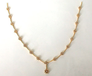 1.76 Cts Flower Shape Diamond Necklace -Diamond Necklace