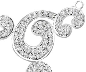 Life’s Spiral & Flower White Gold Pendant For Her (DN288)