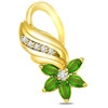 Emerald Bloom -0.06 cts Diamond Emerald Pendants