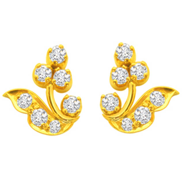Marvelous Mademoiselle Diamond Earrings ER -19 -Flower Shape Earrings