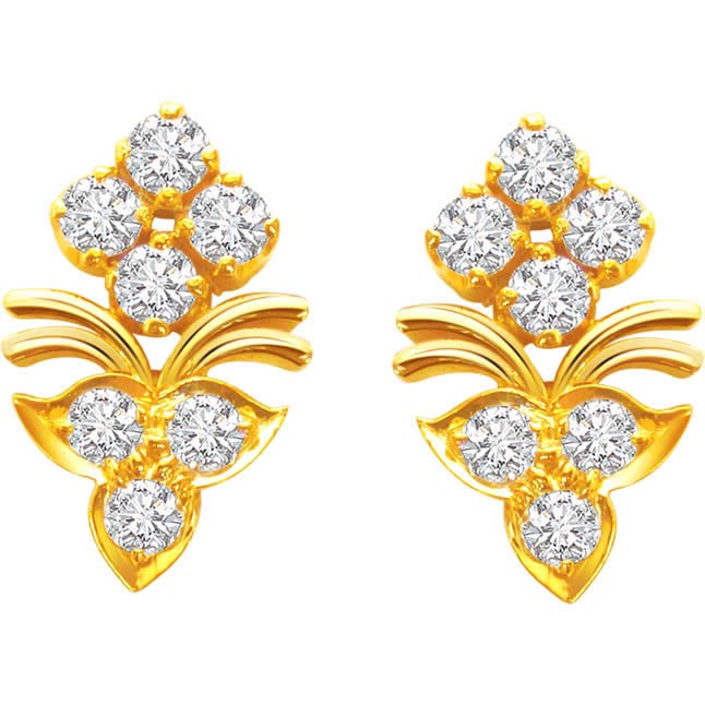 Cute n Charming Diamond Earrings -Designer Earrings