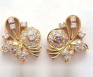 Butterfly Bud Diamond Earrings -Designer Earrings