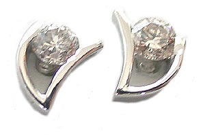 Perfect Proposal Diamond Earrings -White Rhodium