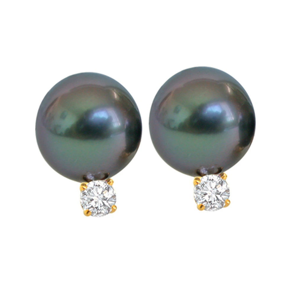 Tahitian Temptress Pearl & Real Pearl Earrings (ER6-SP)