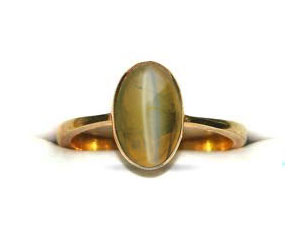 Fortune In Your Fingers - 6.25ct Cats Eye Stone Ring in 18k Gold (CER2)