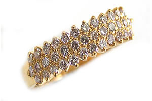 Glitterings Diamond Elegance -Yellow Gold Eternity rings