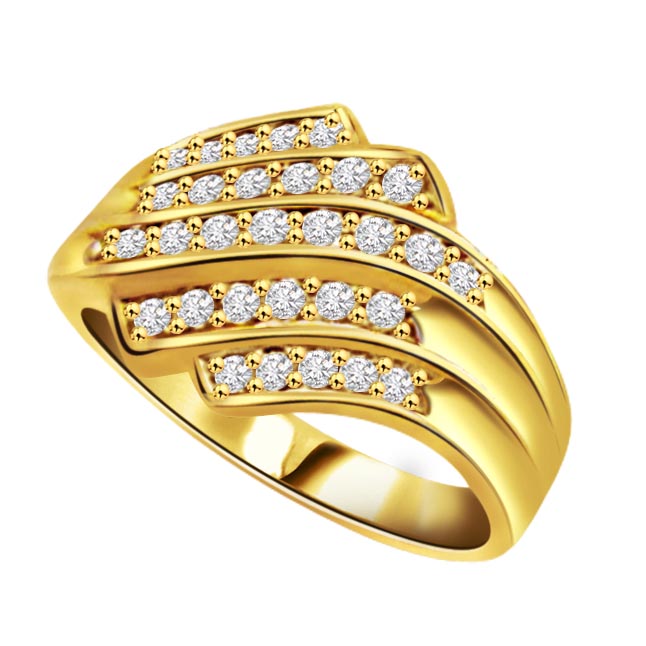 Golden Majestic 1.00 ct Brilliant Diamond rings 