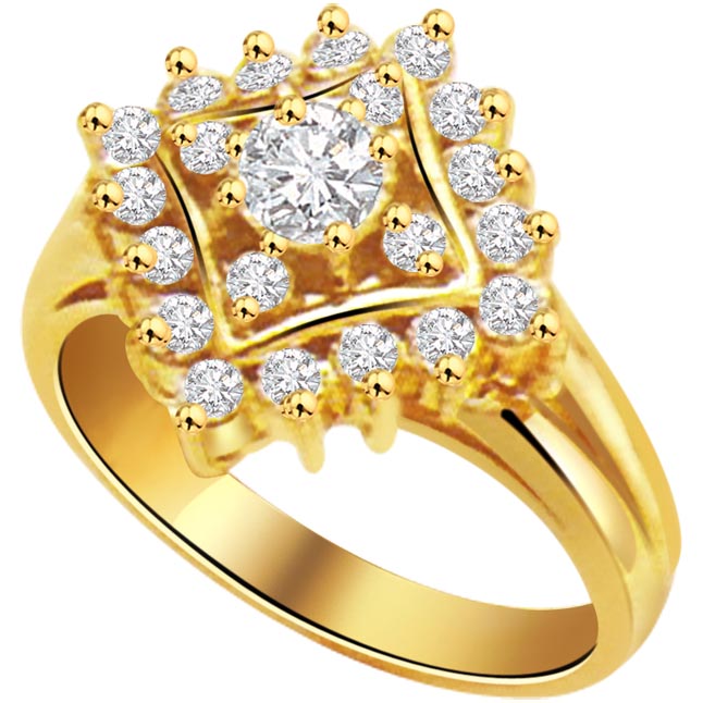 Designer Diamond Gold Rings SDR572 - Best Prices N Designs| Surat ...
