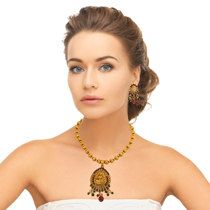 Indian Goddess - Necklace & Earring Set (PS244)