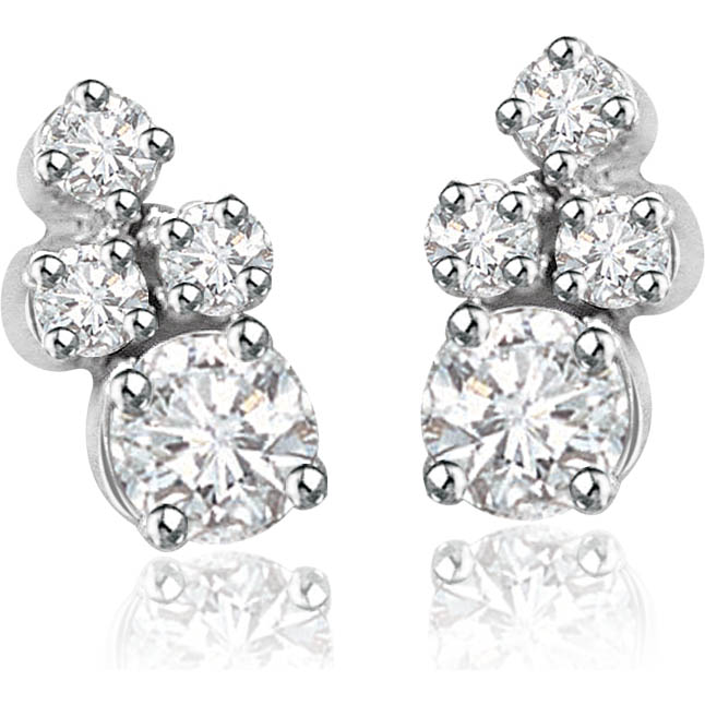 Rhodium Earrings Buy White Rhodium Earrings online at best price
