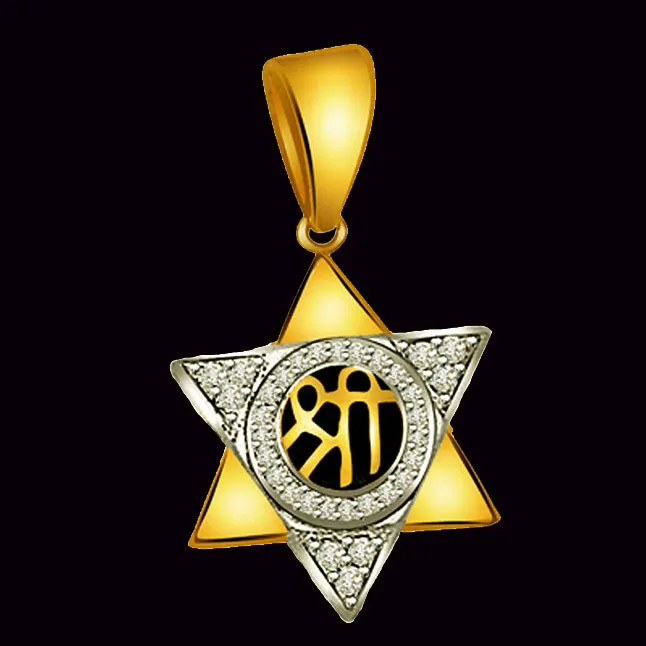 0.10cts Real Diamond Shree Star Pendant (P592)