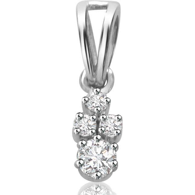 Everlasting Diamond Pendants -White Rhodium Pendants
