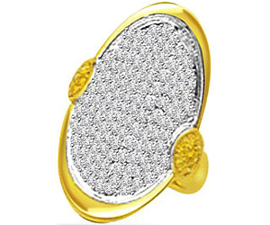 Pave Setting Diamond Coctail rings In 18k Gold -Pave Collection