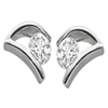 Perfect Proposal Diamond Earrings -White Rhodium