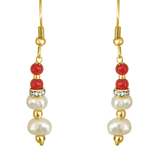 Red - Seenat Fabart Handmade Pearl Earrings