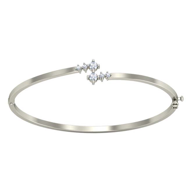 Real Diamond Solid Fine 925 Sterling Silver Bracelet Surat Diamond