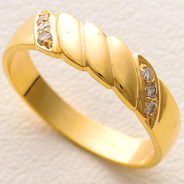 S -247 Glassy Gold Diamond rings 
