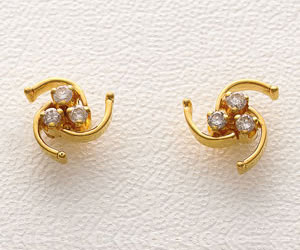 Spiral Siren Diamond Earrings -Designer Earrings