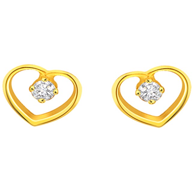 Heart Shape Diamond Stud Earrings For Women Surat Diamond