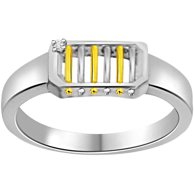 Two -Tone Diamond 14kt Gold rings 