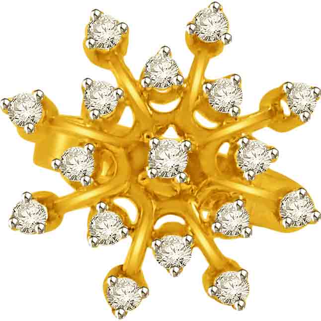 0.51 cts Flower Shape Diamond rings 