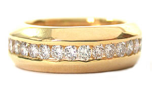 Blinging Beautiful Diamond -Yellow Gold Eternity rings