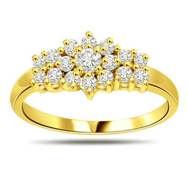 Flower of My Love 0.63 ct Flower Shape Diamond rings 