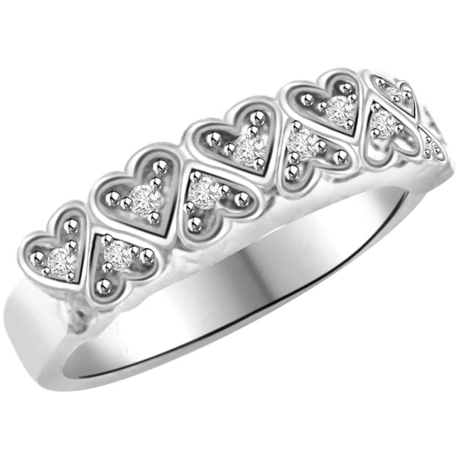 0.28 Cts Diamond Heart Shape Rings Sdr412 Diamond Rings Surat Diamond