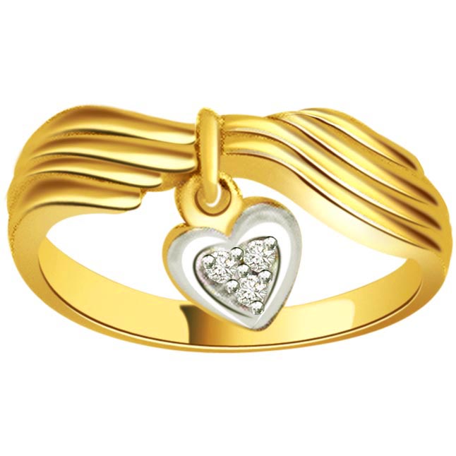 0.06ct Diamond Heart Shape 18kt Gold rings 
