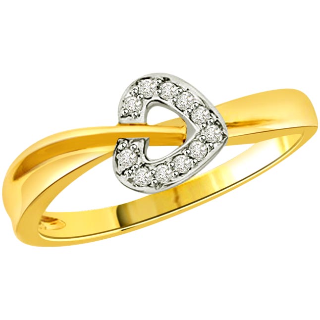 Diamond Heart Shape Gold Rings SDR512 - Best Prices N Designs| Surat ...