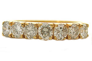 Sparkling Radiance -Yellow Gold Eternity rings